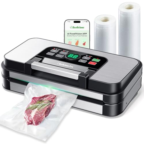 95Kpa Powerful Precision Pro Vacuum Sealer with Double Heat Seal & Double Pump, Easy-Lock Handle, 10-in-1 Vacuum Sealer Machine for Food with Bags Storage, Built-in Cutter, Green
