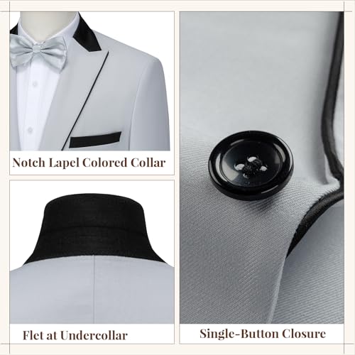 WEEN CHARM Men's Lightweight Suit Jacket Slim Fit Blazer for Spring Summer Single Button Wedding Office Sport Coat3
