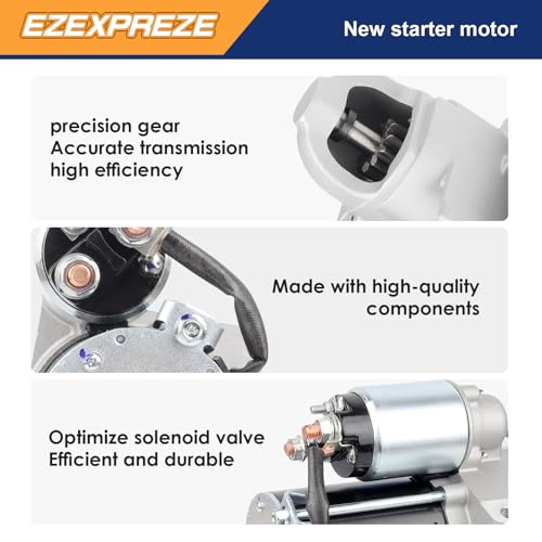 Image of Ezexpreze New Starter 4.3L Compatible with 99-04 Chevrolet Silverado 1500 S10 Express 1500 Blazer Astro, GMC Sierra 1500 Savana 2500 Safari Jimmy Sonoma V6 1999 2000 2001 2002 2003 2004, SDR0086