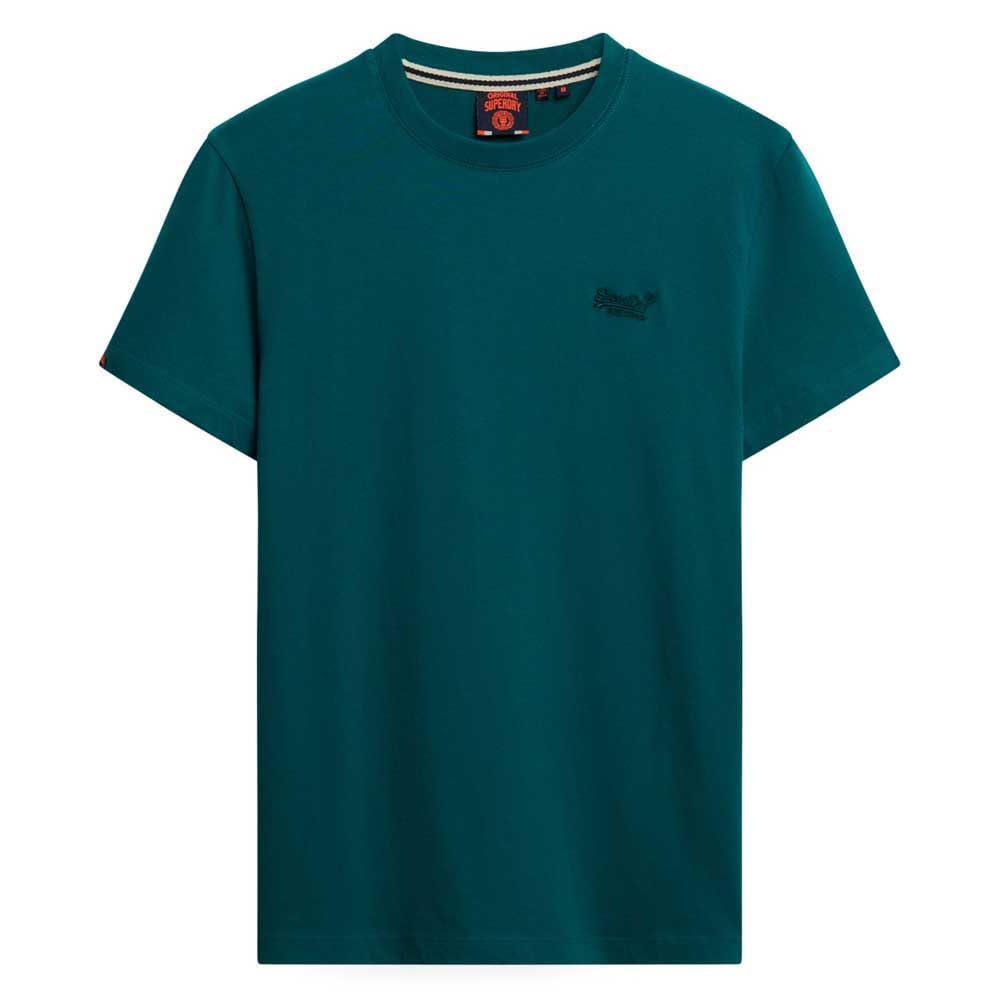 Superdry Men's Storm Green Vintage Logo Embroidered Short Sleeve T-Shirt S Green