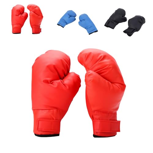 子供/大人用ボクシンググローブ青少年戦闘手袋衝撃的なパンチミット耐摩耗性トレーニングギアお子様/大人向け耐久ボクシンググローブ調理用スポーツパンチです赤い装備 フィットネ (レッド,大人仕様です29*17*9cm)