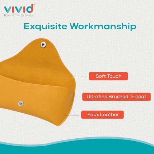 Image of VIVID Unisex Specs Snap Button Eyewear Dabbi Faux Leather Soft Case Cover