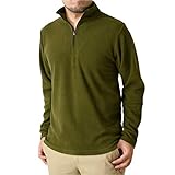 [LIMITED SELECT] リミテッドセレクト フリース カットソー メンズ 裏起毛 トレーナー ハーフジップ RQ0714 M B7-カーキ×ブラウン