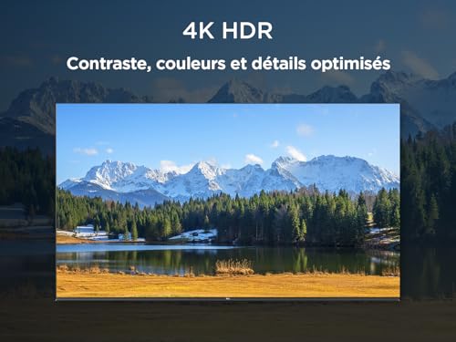 TCL 43V6C — détail de l'écran allumé