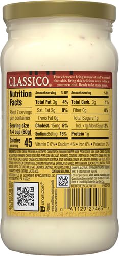 Image of Classico Four Cheese Alfredo Pasta Sauce (15 oz Jar) (Pack of 3)