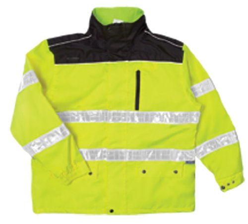 Exclusive Discount 60% Price ML Kishigo RWJ104 Charcoal Black Series High-Viz Rainwear Jacket, Fits Large and Extra Large, Lime