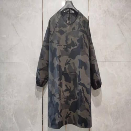 Tablier de cuisine imperméable blouse utilitaire manches longues poches - 6