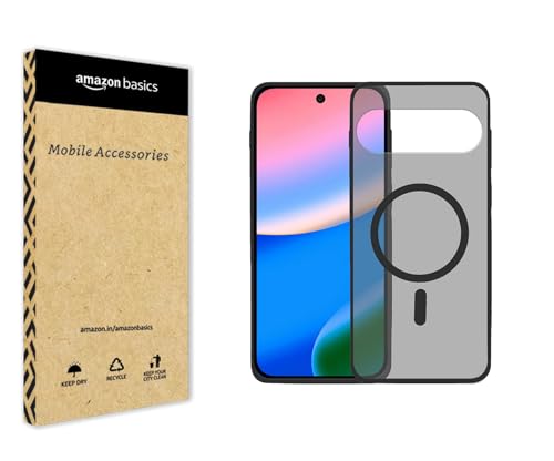Image of amazon basics Luxury Paper Thin Case Cover for Google Pixel 10 5G | Matte Finish | Compatible with magsafe | (Black, Google Pixel 10 5G)