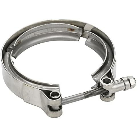 AKIHISA 2.5 Inch V Band Clamp Stainless Steel_304, for Turbo Exhaust Down pipe-2.5" OD Flange Kit, Racing Ford Pickup Truck Exchange Exhaust Accessories Cover