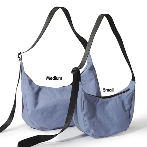 Image of Medium Nylon Crossbody Crescent Bag: Slouchy Style Shoulder Casual with Adjustable Strap