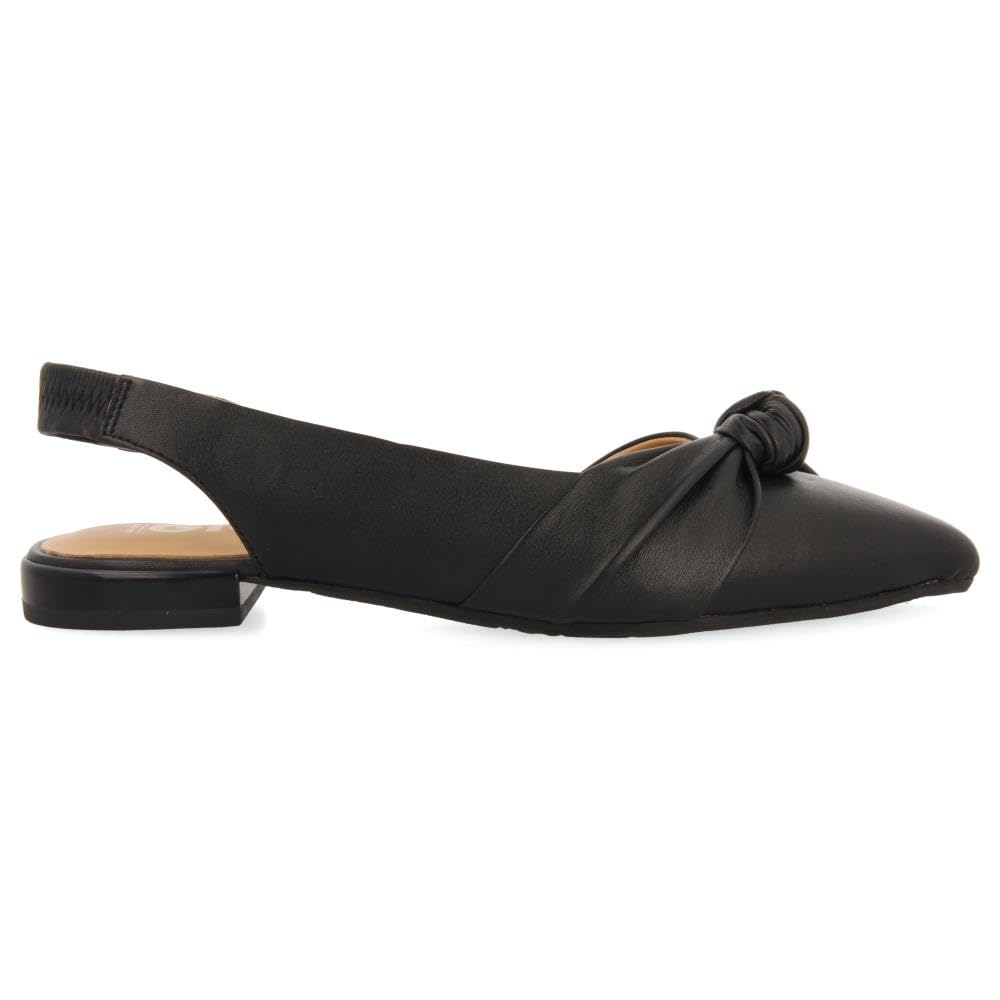 GIOSEPPO Bailarinas DESTALONADAS DE Piel Color Negro con Detalle DE Nudo para Mujer IBALLE