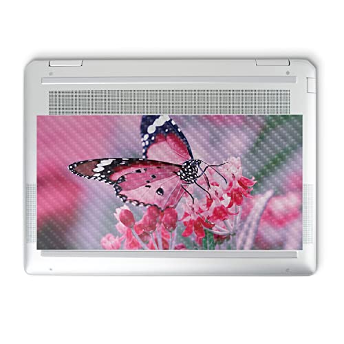 Image of MightySkins Carbon Fiber Skin Compatible with HP Spectre x360 14 inch (2022) Full Wrap Kit - Pink Monarch | Protective, Durable Textured Carbon Fiber Finish | Easy to Apply | Made in The USA