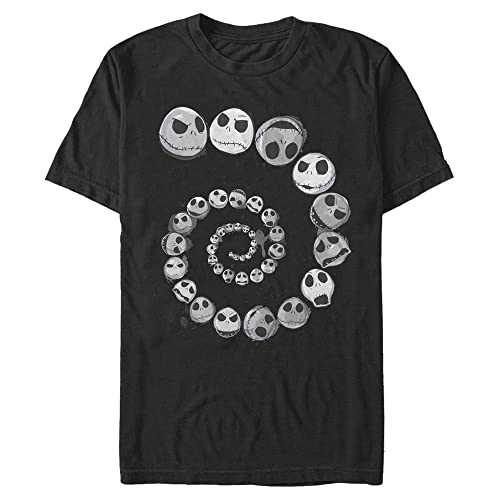 T-shirt Disney Jack Emotions Spirale noir 3XL homme fini les vêtements serrés grâce au pur coton