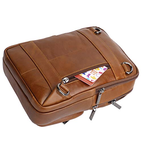 Bolso bandolera antitirones de cuero de pecho para proteger tu móvil 5
