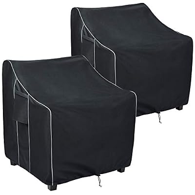 FORSPARK Patio Furniture Covers Waterproof, Heavy Duty Lawn Outdoor Chair Covers 2 Packs Fits up to 33W x 34D x 31H inches