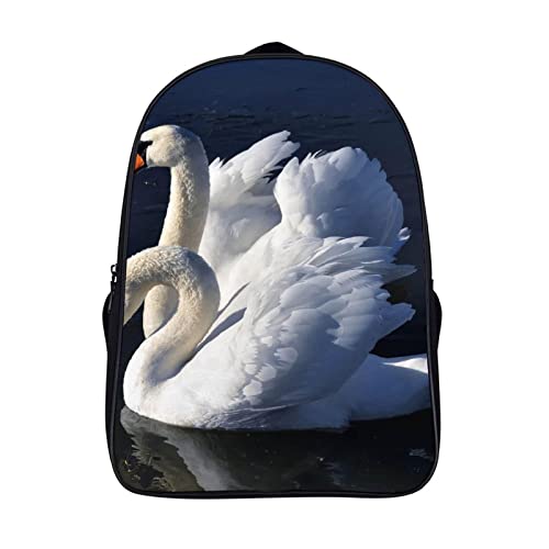 Sac à dos décontracté Swan pour ado fille et garçon cartable d'école mixte format 40x28x16cm