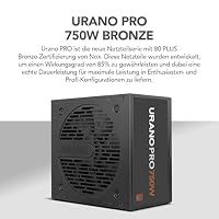 NOX Xtreme Products URANO Pro 750 W 80 Plus Bronze – ATX-Netzteil mit leisem 120-mm-PWM-Lüfter, umfassendem Schutz (OVP, UVP, OPP, SCP, OTP), aktiver PFC, extra Langen Flachkabeln – Ansicht 4
