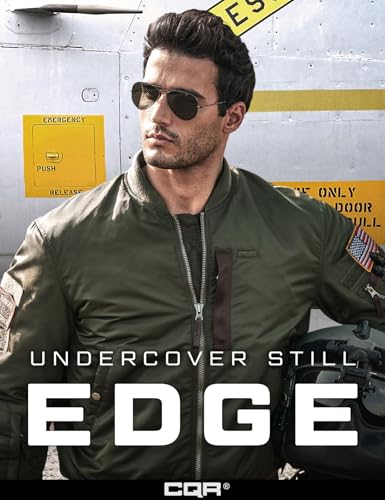 Image of CQR Men's Casual Bomber Jacket, Outdoor Fall /Winter Zip-Up Windbreaker, Water Resistant Padded MA-1 Flight Jacket with Pocket