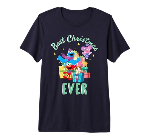 T-shirt Sesame Street Merry Christmas Elmo en coton premium doux et durable