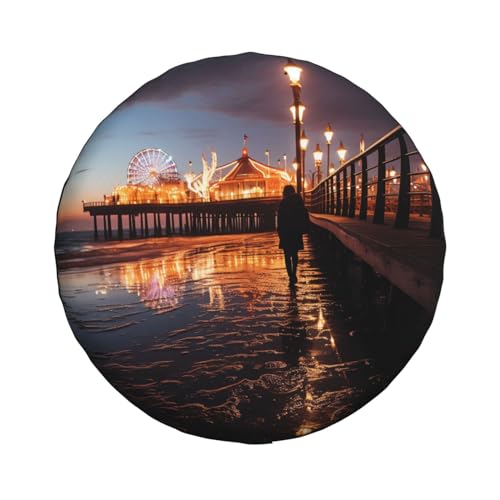 Pier Lights Spare Tire Cover Weatherproof Wheel Covers Waterproof Dust-Proof Wheel Protectors Tyre Covers Universal Fit for Camper Travel Trailer Truck SUV Rv 16 inch