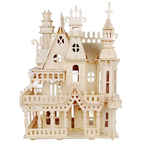 NWFashion Wooden Dream Dollhouse DIY Kits 3D Puzzle for Christmas Party Halloween House (Dream House) Cover