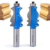 Flytuo 1/2 Shank Architectural Molding Router Bit Set, Classical Corner Rounding Edge-Former Router Bits, Frame Shape Cutters for Woodworking