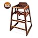 Winco Solid Wood Commercial Grade Stackable High Chair for Restaurant & Home, Walnut