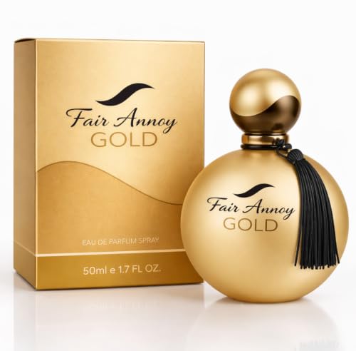Fair annoy Gold Eau de Parfum for Women, 50 ml, Long Lasting Sweet & Warm Vanilla Fragrance, Elegant Perfume for Everyday Wear