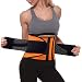 Vinsguir Waist Trainer Corset for Weight Loss Workout Waist Trainer for Men & Women - Active/Long Waist Trainer for Running Vest or Sweat Belt (Black & Orange, M)