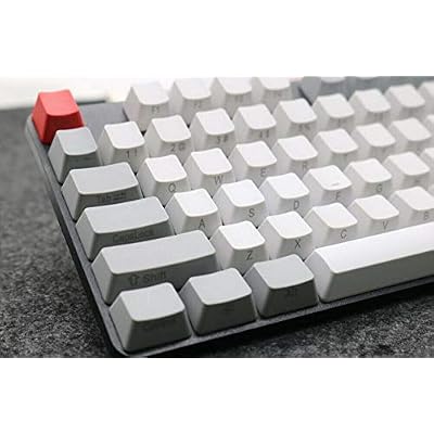 104 Key Thick PBT Laser Doubleshot Keycaps OEM Profile Keyset for Cherry MX RGB Mechanical Keyboard Gaming Replacement (Carbon Top Printed)