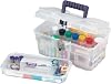 Akro-Mils 14-Inch Plastic Toolbox with Removable Tray, Steel Latch & Padlock Eye, Industrial-Grade Storage Box for Hobby Supplies, Crafts, and Tools, 14" x 8" x 8", Made in USA, Clear (09514) #3