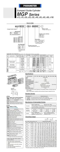 Guide compact avec pneumatique stable MGPM12 cylindre trois axes - 3