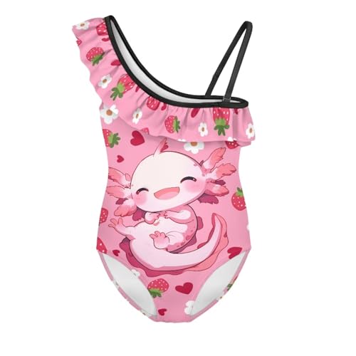 Yzaoxia Girls Swimsuit One Piece Bathing Suits for Kids Tankini Swimwear Tummy Control Swim Wear 3-14Y