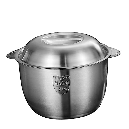 Cabilock 1 Pc lata de manteca bochas hermético Contenedores matraz cuchara servicio cozinha kitchen vegliss food container Contenedor de verduras olla de sopa acero inoxidable 304 Silver
