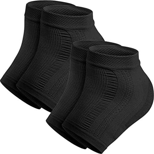 2pairs Breathable Gel Heel Sleeves Anti-crack Moisturizing Socks for Footcare Comfortable Support for Dry Cracked Heels for Men Women