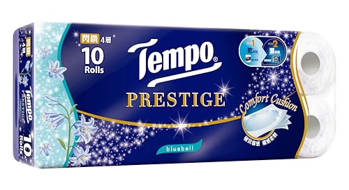 TEMPO Prestige Toilet Tissue 4-Ply Bluebell 10 Rolls