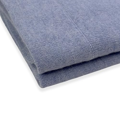 Jet&Bo BABY 100% Cashmere Baby Blanket Luxe Knit Design in Blue - 32" x 40" - Ultra Soft, Hypoallergenic & Temperature Regulating - Gift Box and Card Included2
