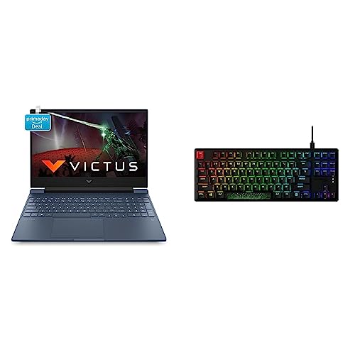 Image of HP Victus Gaming Laptop 12th Gen Intel Core i5-12450H 15.6 inch(39.6 cm) FHD IPS Gaming Laptop & HyperX Alloy Origins Core PBT- Blue Mechanical Switch RGB Gaming Keyboard