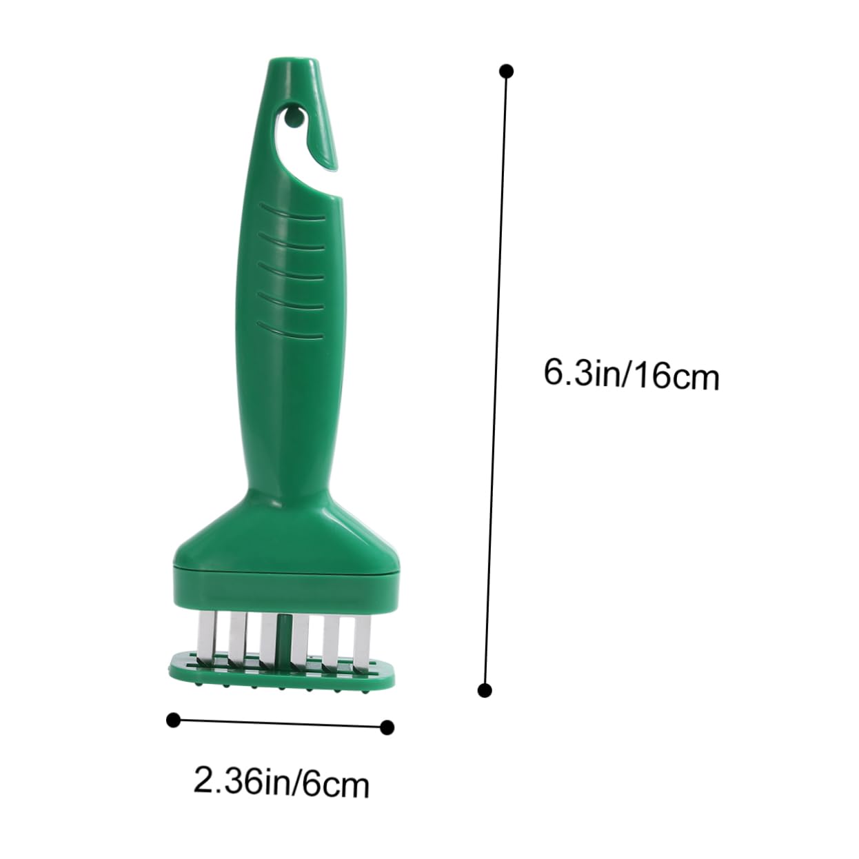 MAGICLULU Steak Tenderizer with Cover Stainless Steel Meat Loosening Machine for Beef Pork Chicken Portable Kitchen Props with Comfortable Grip Handle for Home Cooking Green