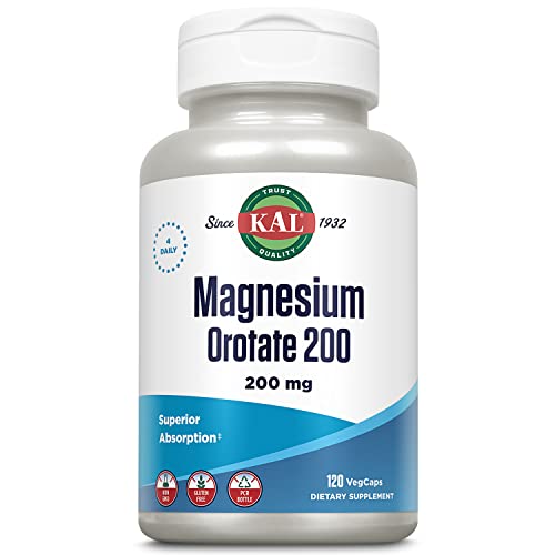 Kal 200 Mg Magnesium Orotate Tablets 60 Count