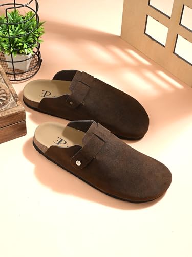 Image of EL PASO Men Olive Faux Leather Casual Slip On Sandals EPSJ1661 P