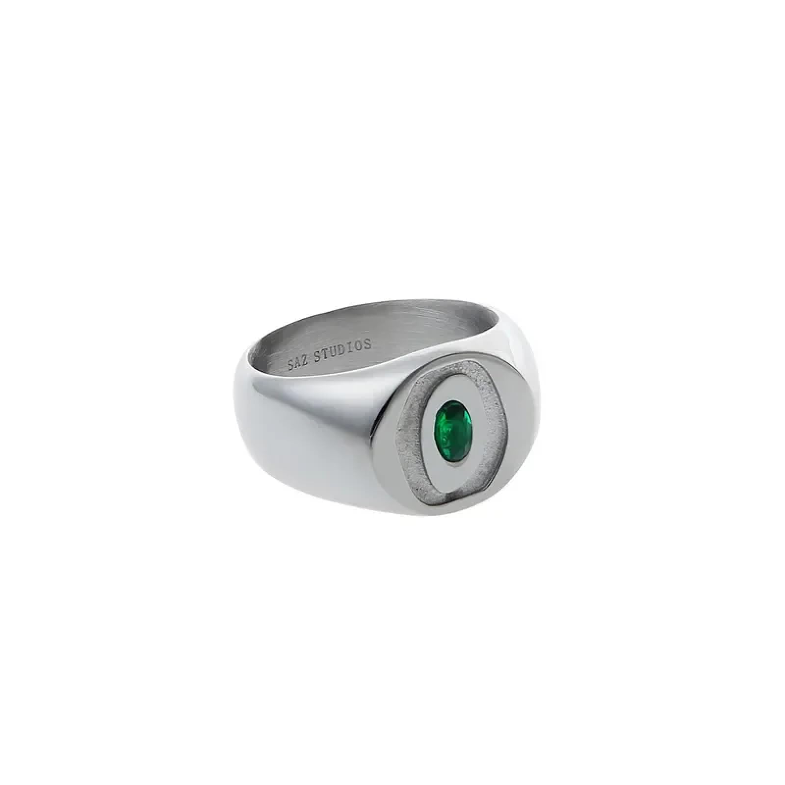 Ring Ringe Damen Bijouterie Herren Nischendesign Grüner Zirkon Ring Herren&Damen Mode Senior Ins Persönlichkeit Hip-Hop Street Spezialförmige Schmuck Accessoires