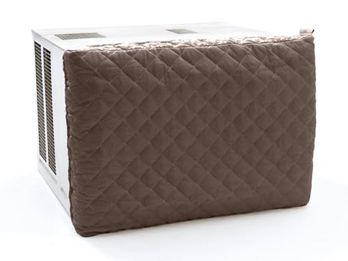 Covermates Indoor Air Conditioner Cover – Quilted Dust-Proof AC Unit Guard for Window and Through-Wall Units, All-Weather Draft Protection, 28W x 2.5D x 20H, Bronze