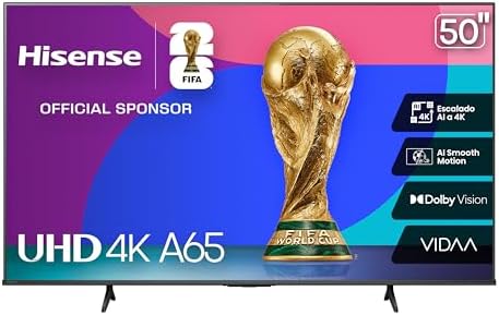 Hisense Television A65N (Modelo 2025) Pantalla 50 Pulgadas, Smart...