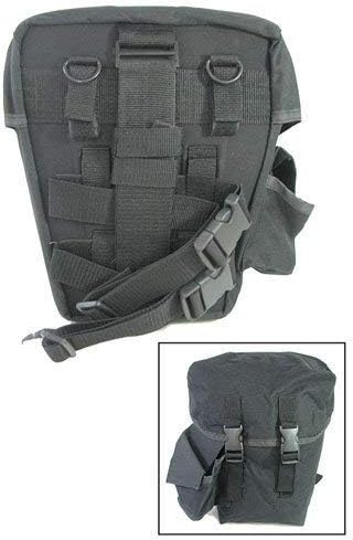 Black Nylon Drop-Leg Gas Mask Pouch