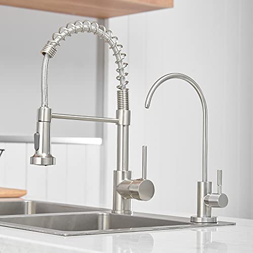 Owofan Kitchen Sink Faucet With Soap Dispenser Brushed Nickel Product Bundles #TOP14