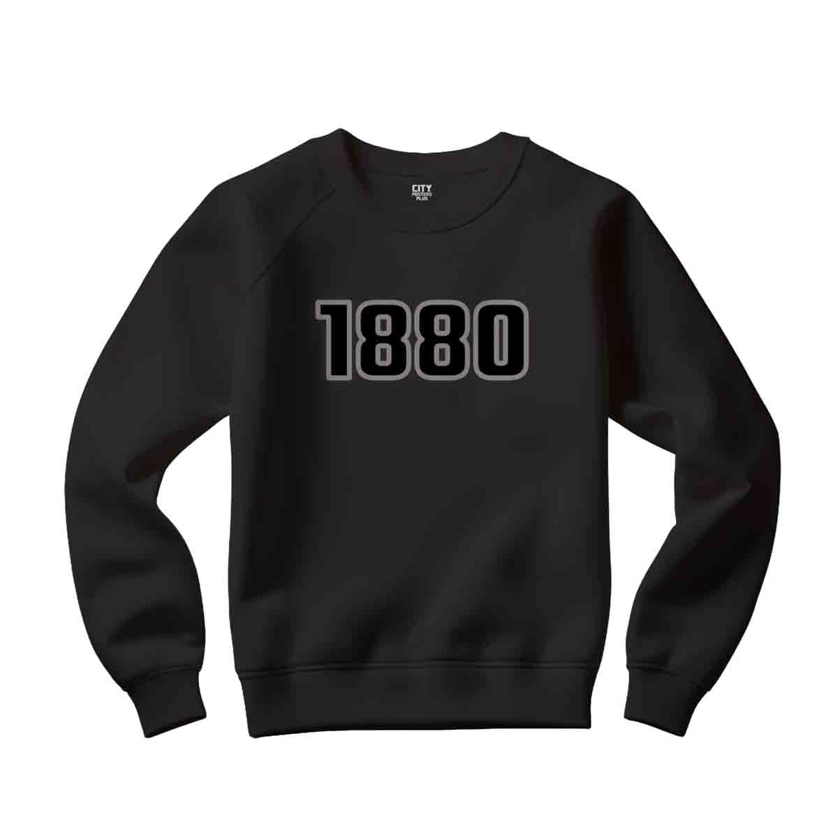 Sweatshirt 1880 unisexe noir ne se déforme pas sweat chaud durable - 5