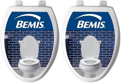 Image of Bemis 170 Durable Plastic Toilet Seat, Elongated, White (Pack of 2)