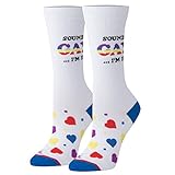 Cool Socks Novelty Crew Socks Women's LGBTQ, Sounds Gay I'm In, Graphic Print, Large