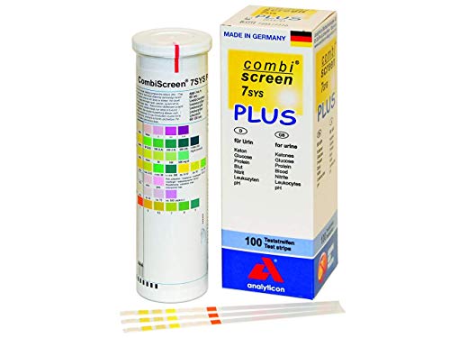 Analyticon - Combi Screen 7SYL Plus, Urinstreifentest, zur visuellen Untersuchung oder zur Benutzung mit Urilyzer 100, 100 Pro, 500 Pro und Combiscan 100, 7 Parameter, Packung von 100 Streifen Cover